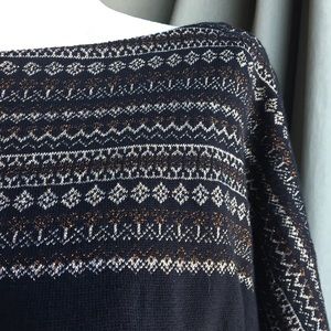 CHAPS ⭐️ Metallic Weave Wide Sleeve Sweater